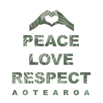 Peace Love Respect Aotearoa, Heart Symbol - Womens Crop Tee Design