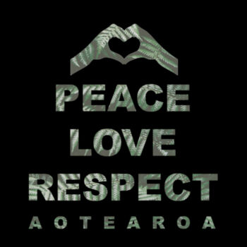 Peace Love Respect Aotearoa, Heart Symbol - Mens Authentic Singlet Design