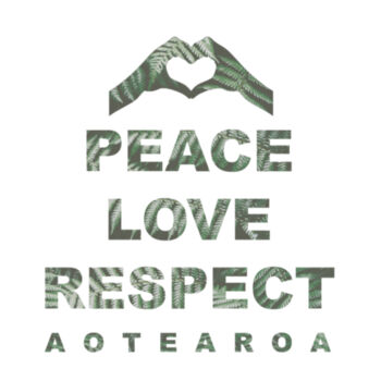 Peace Love Respect Aotearoa, Heart Symbol - Mens Lowdown Singlet Design