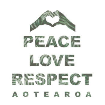 Peace Love Respect Aotearoa, Heart Symbol - Mens Staple T shirt Design