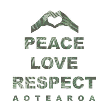 Peace Love Respect Aotearoa, Heart Symbol - Unisex Raglan Tee Design