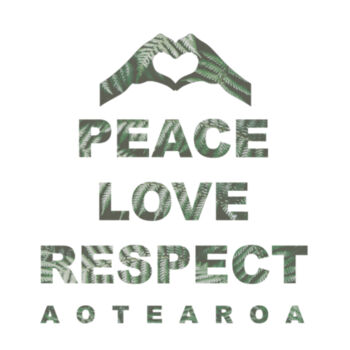 Peace Love Respect Aotearoa, Heart Symbol - Womens Sunday Singlet Design