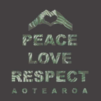 Peace Love Respect Aotearoa, Heart Symbol - Womens Faded Tee Design