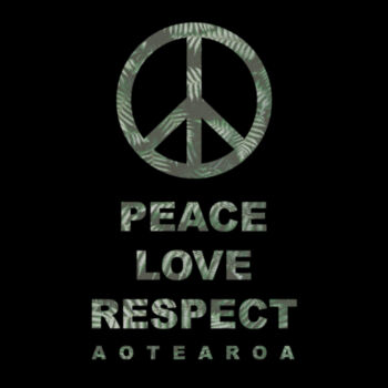 Peace, Love, Respect, Aotearoa - Peace Symbol - Kids Supply Hoodie Design