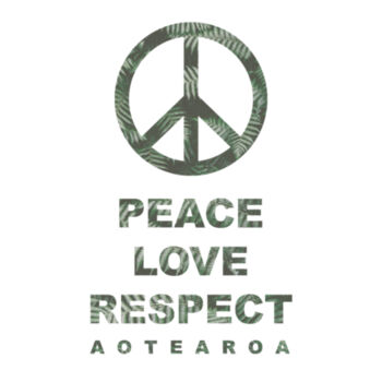 Peace, Love, Respect, Aotearoa - Peace Symbol - Kids Longsleeve Tee Design
