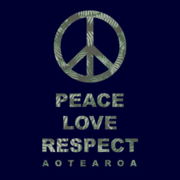 Peace, Love, Respect, Aotearoa - Peace Symbol - Unisex Barnard Tank Design