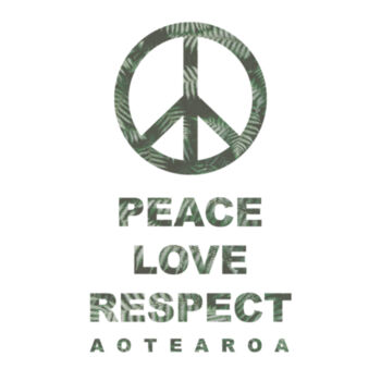 Peace, Love, Respect, Aotearoa - Peace Symbol - Womens Mali Tee Design