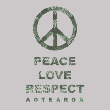 Peace, Love, Respect, Aotearoa - Peace Symbol - Mens Classic Tee Design