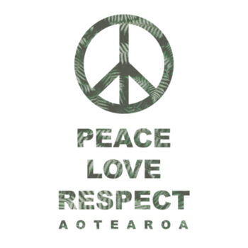 Peace, Love, Respect, Aotearoa - Peace Symbol - Womens Curve Longsleeve Tee Design
