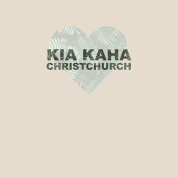 Kia Kaha Christchurch - Womens Maple Organic Tee Design