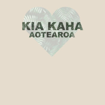 Kia Kaha Aotearoa - Womens Maple Organic Tee Design