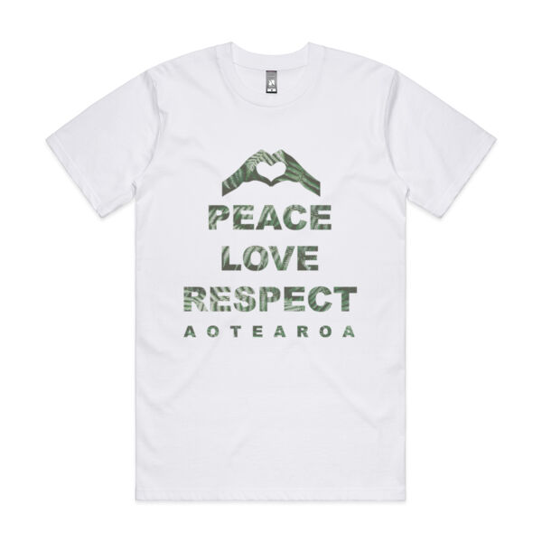 Peace Love Respect Aotearoa, Heart Symbol - Mens Classic Tee Thumbnail