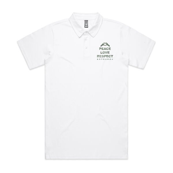 Peace Love Respect Aotearoa, Heart Symbol - Mens Chad Polo Thumbnail