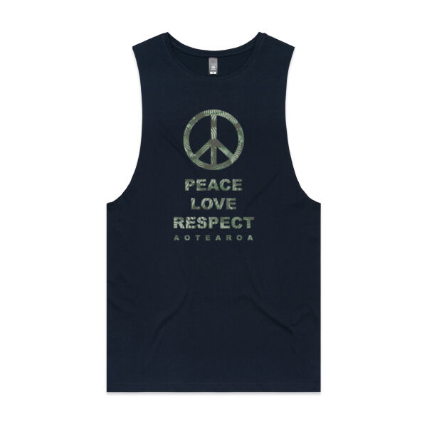 Peace, Love, Respect, Aotearoa - Peace Symbol - Unisex Barnard Tank Thumbnail