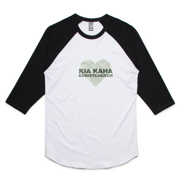 Kia Kaha Christchurch - Unisex Raglan Tee Thumbnail