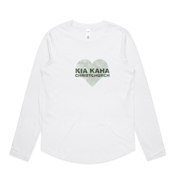 Kia Kaha Christchurch - Womens Curve Longsleeve Tee Thumbnail