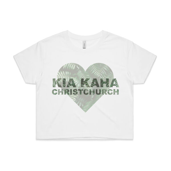 Kia Kaha Christchurch - Womens Crop Tee Thumbnail