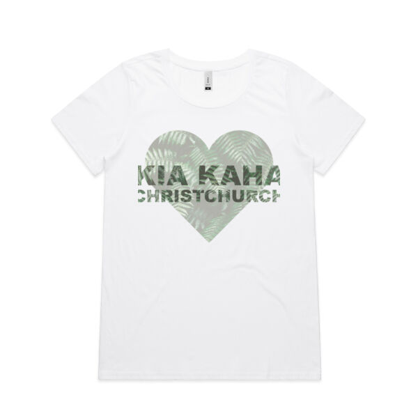 Kia Kaha Christchurch - Womens Shallow Scoop Tee Thumbnail