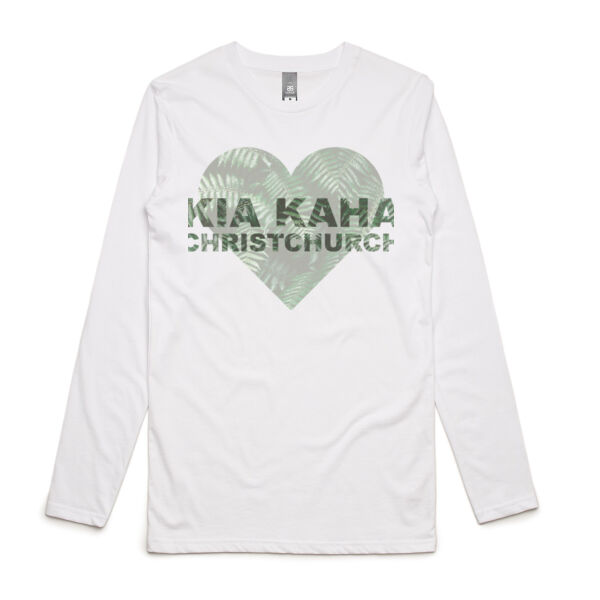 Kia Kaha Christchurch - Mens Ink Longsleeve Tee Thumbnail