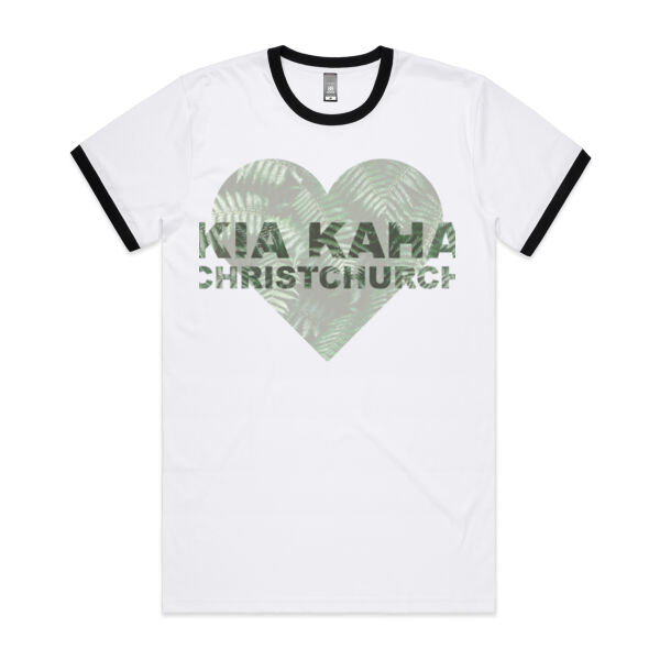 Kia Kaha Christchurch - Mens Ringer Tee Thumbnail