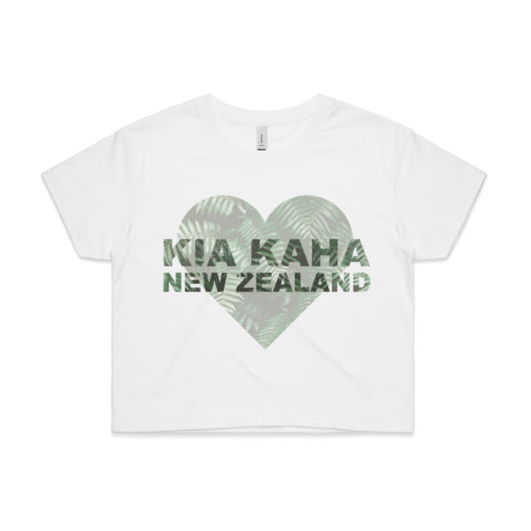 Kia Kaha New Zealand - Womens Crop Tee Thumbnail