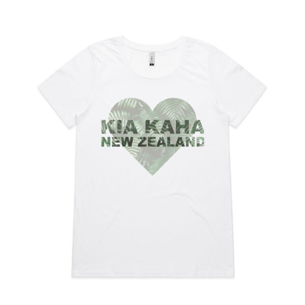 Kia Kaha New Zealand - Womens Shallow Scoop Tee Thumbnail