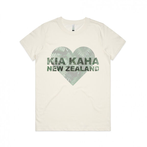 Kia Kaha New Zealand - Womens Maple Organic Tee Thumbnail