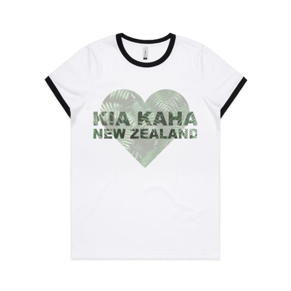 Kia Kaha New Zealand - Womens Ringer Tee Thumbnail